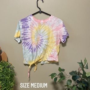 cropped tie dye shirt
